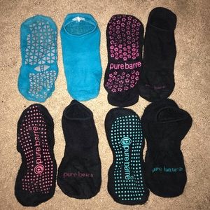 4 pairs of Pure Barre sticky socks